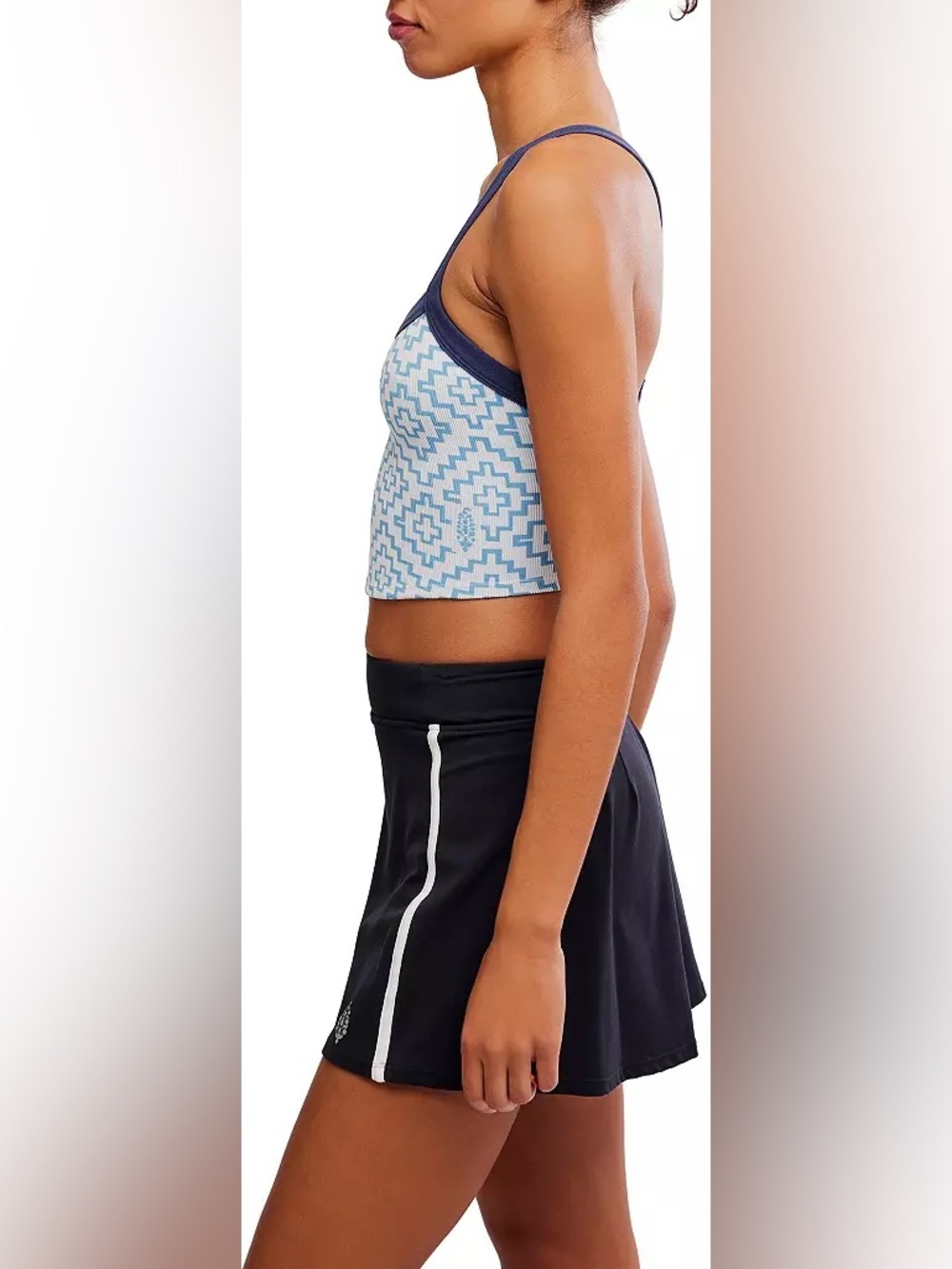 *NWT* Free People FP Movement All Clear Jacquard Cami in Blue Crush Combo, XL - Picture 8 of 16
